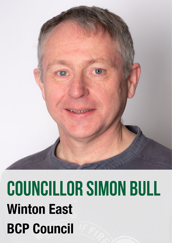 Green Councillor Simon Bull, Winton East, BCP Council