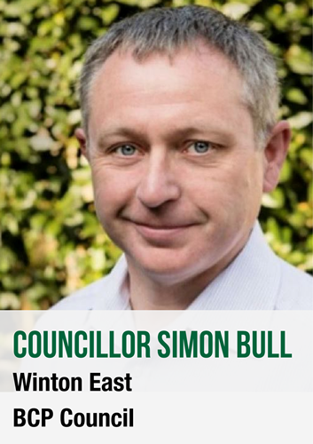 Green Councillor Simon Bull, Winton East, BCP Council