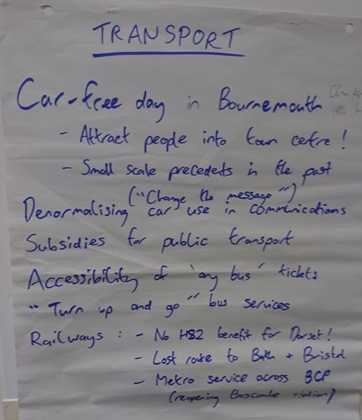 Small group discussion notes - transport