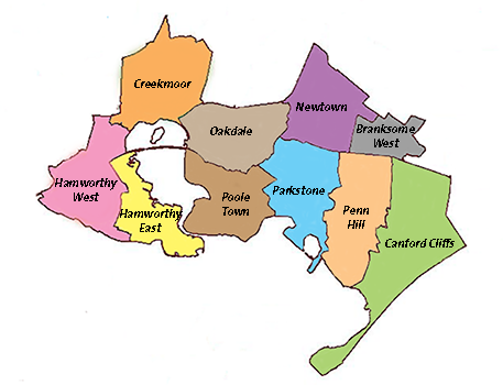 Poole Constituency ward map