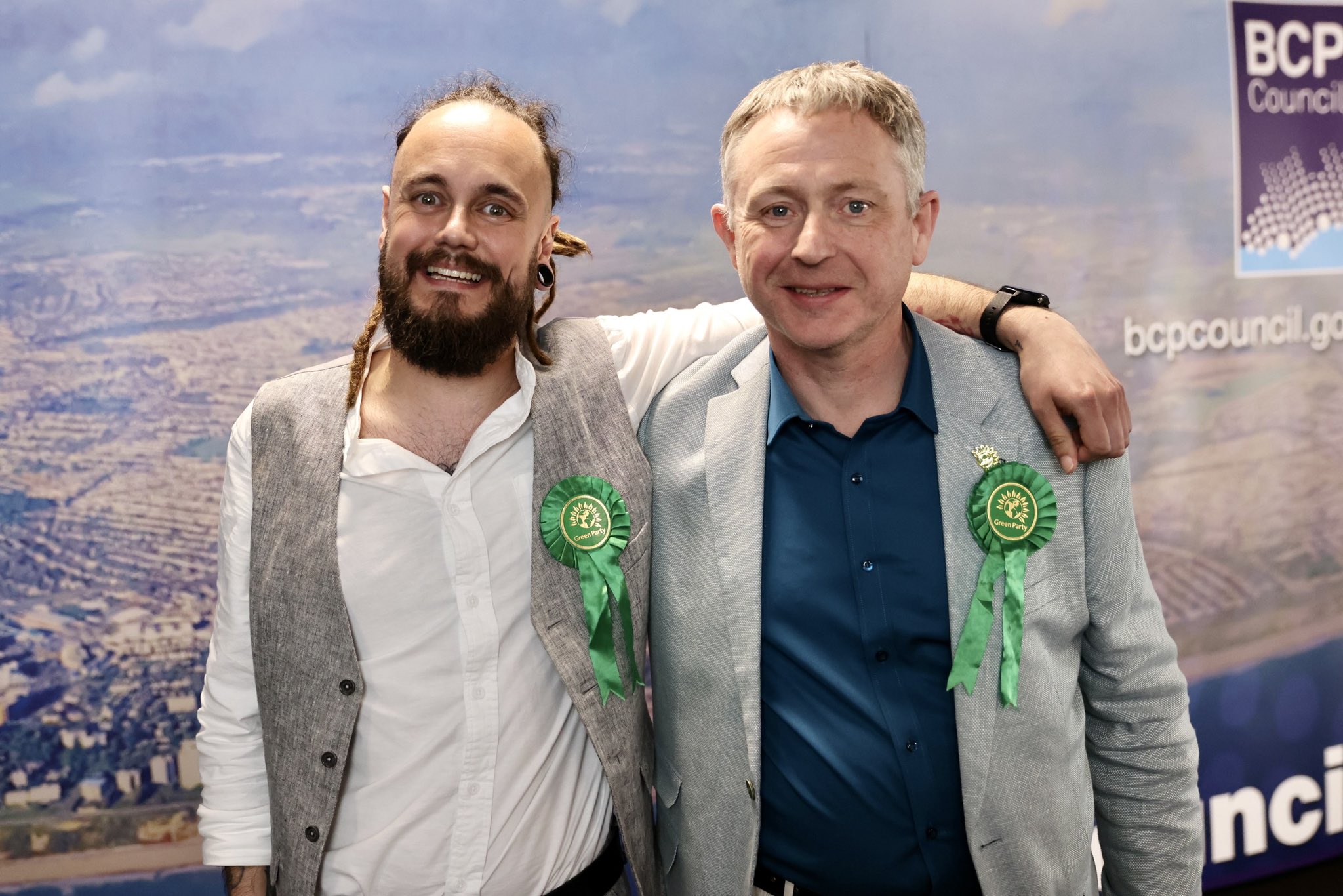 Simon Bull and Chris Rigby after their re-election