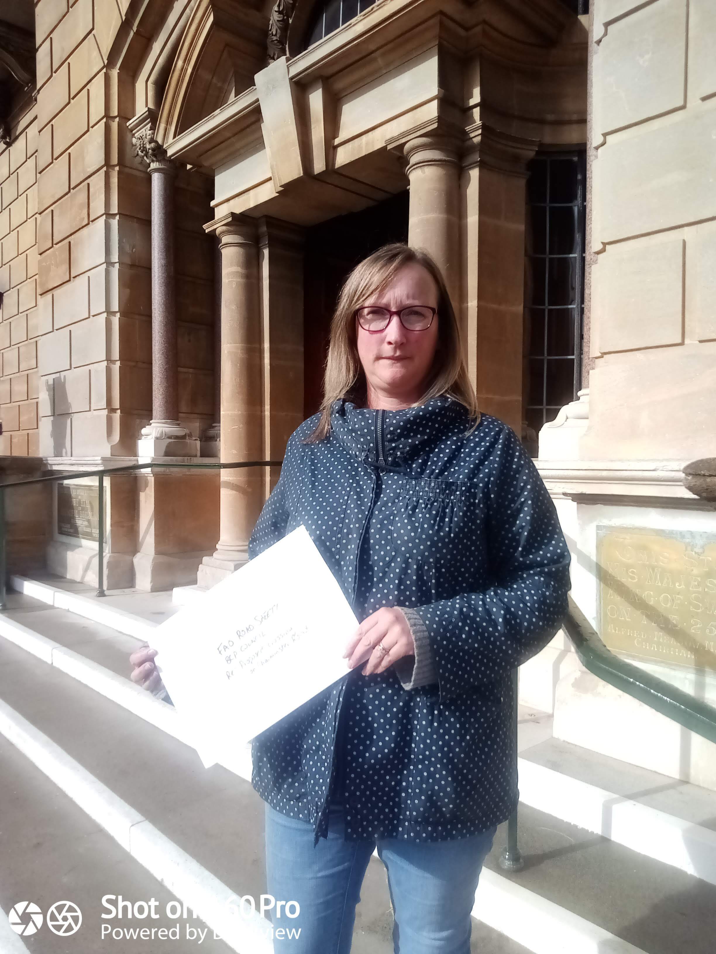 Kate Salmon's second petition hand-in at BCP Civic Centre