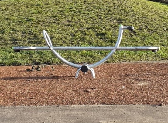 New seesaw at Pine Road Park