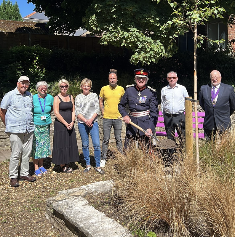Jubilee tree-planting ceremony at Winton Library Gardens