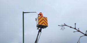 Streetlights being renewed and fixed along Wessex Way