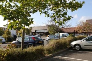 Waitrose car park in Christchurch - photo credit Bournemouth Daily Echo