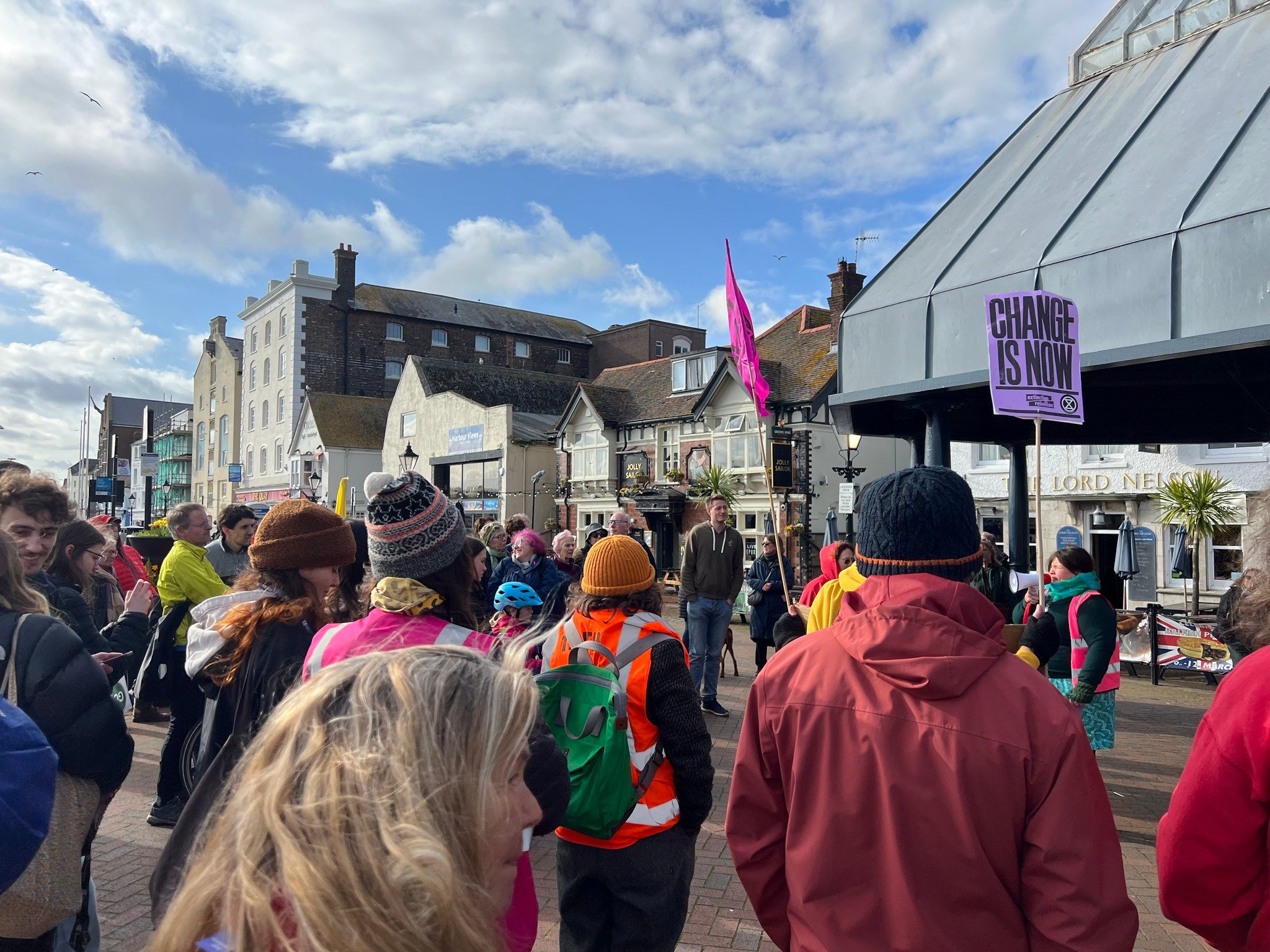 Poole Quay oil spill protest