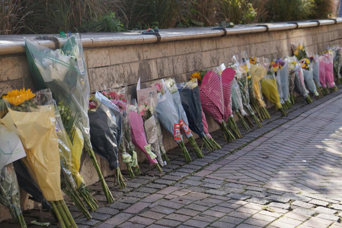 Flowers laid in Bournemouth following the fatal stabbing of Cameron Hamilton in August 2023 - following that of Thomas Roberts in March 2022 [Photo: Bournemouth Daily Echo]